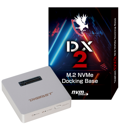 Digifast M.2 NVMe SSD Docking Base, USB3.2 GEN2 Type-C (10 Gbps), Lightweight, Portable Design - Silver